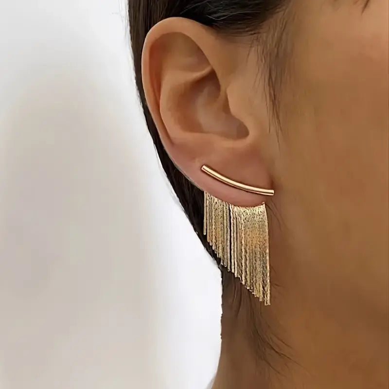Goldie | Vintage Gold Hanger Earrings
