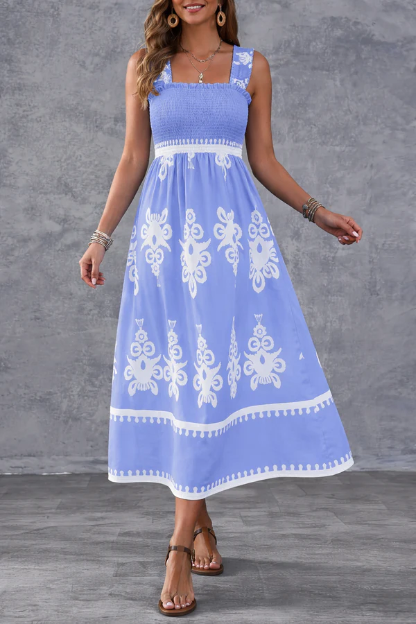 Martina Artistic Print Maxi Dress