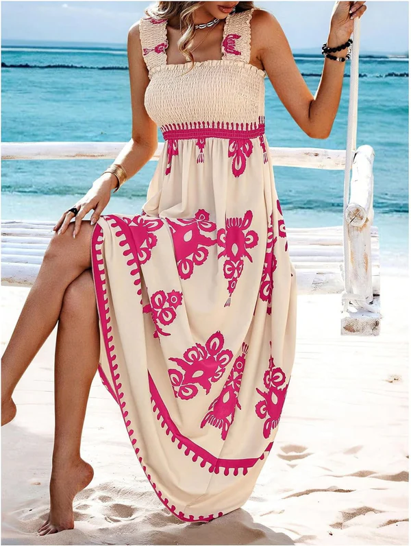 Martina Artistic Print Maxi Dress