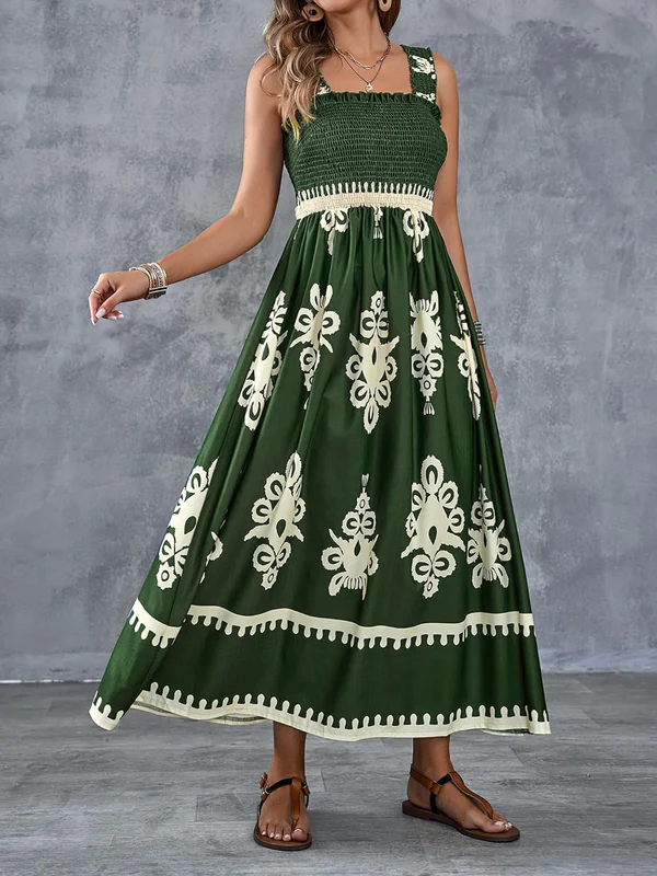Martina Artistic Print Maxi Dress