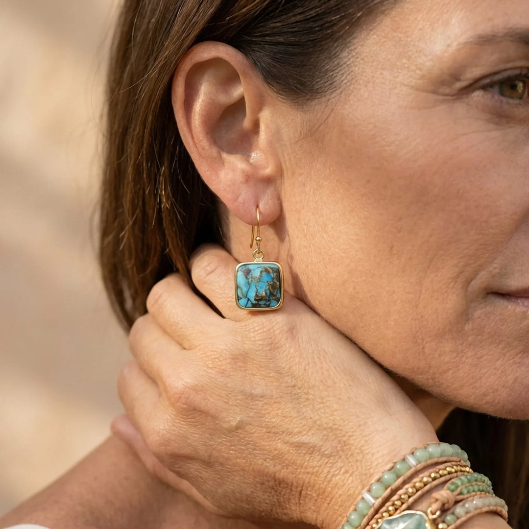 Mia | Expressive Turquoise Earrings