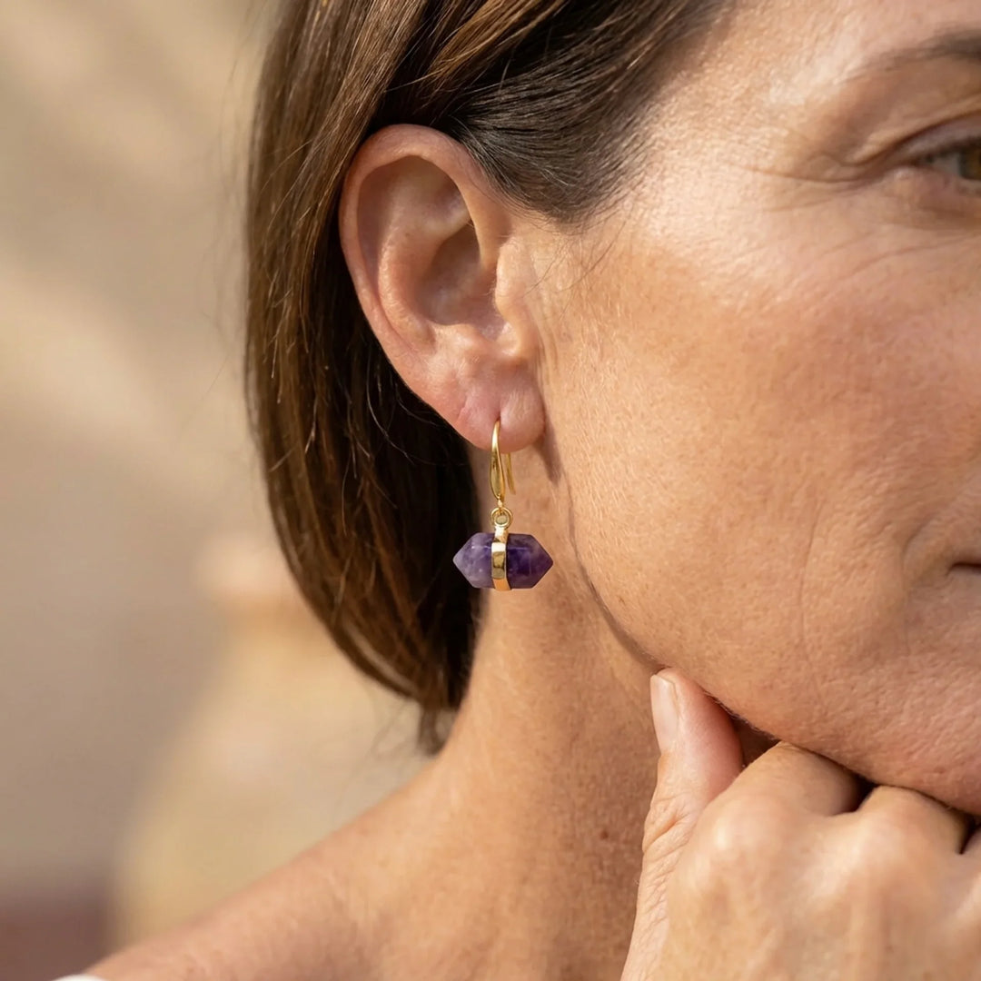 Ivy | Amethyst Clarity Earrings