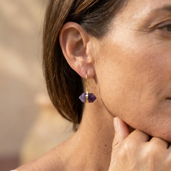 Ivy | Amethyst Clarity Earrings