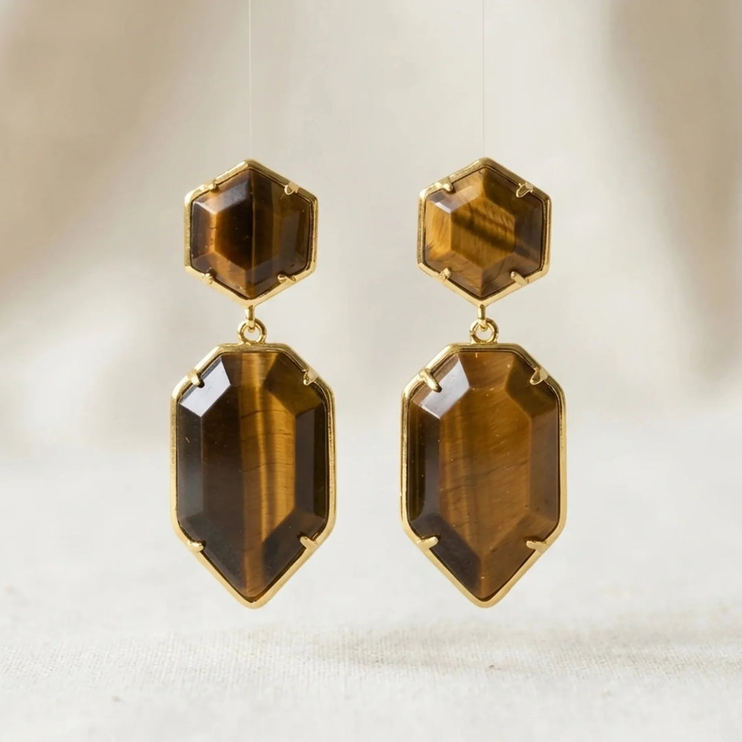 Luna | Grounding Tiger's Eye Earrings