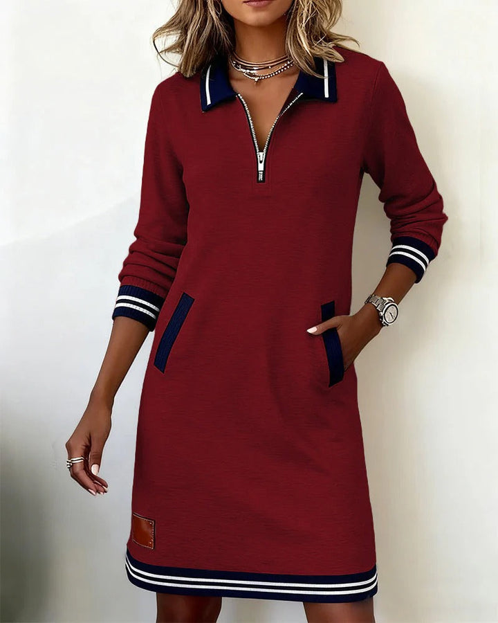 Chic Cotton Long Sleeve Dress