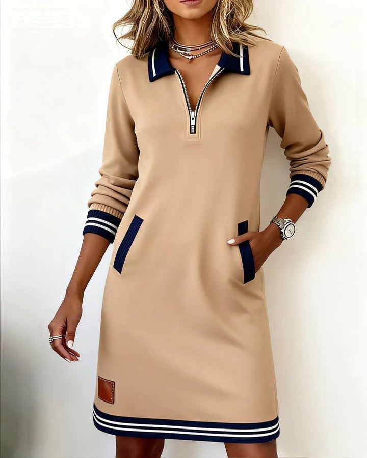 Chic Cotton Long Sleeve Dress