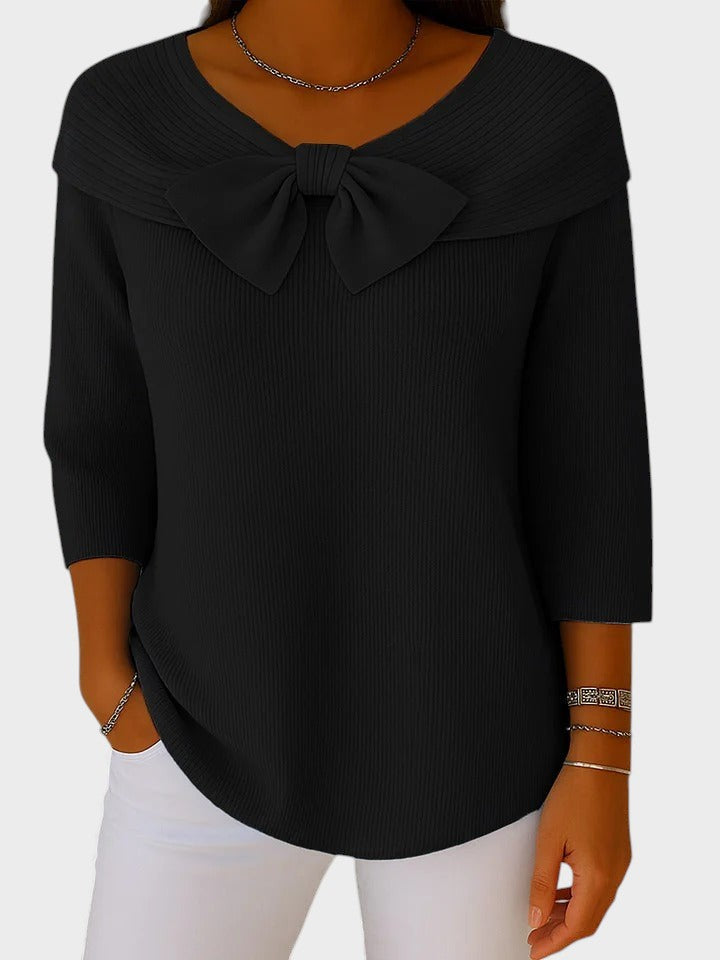 Cat Bow Knit Sweater