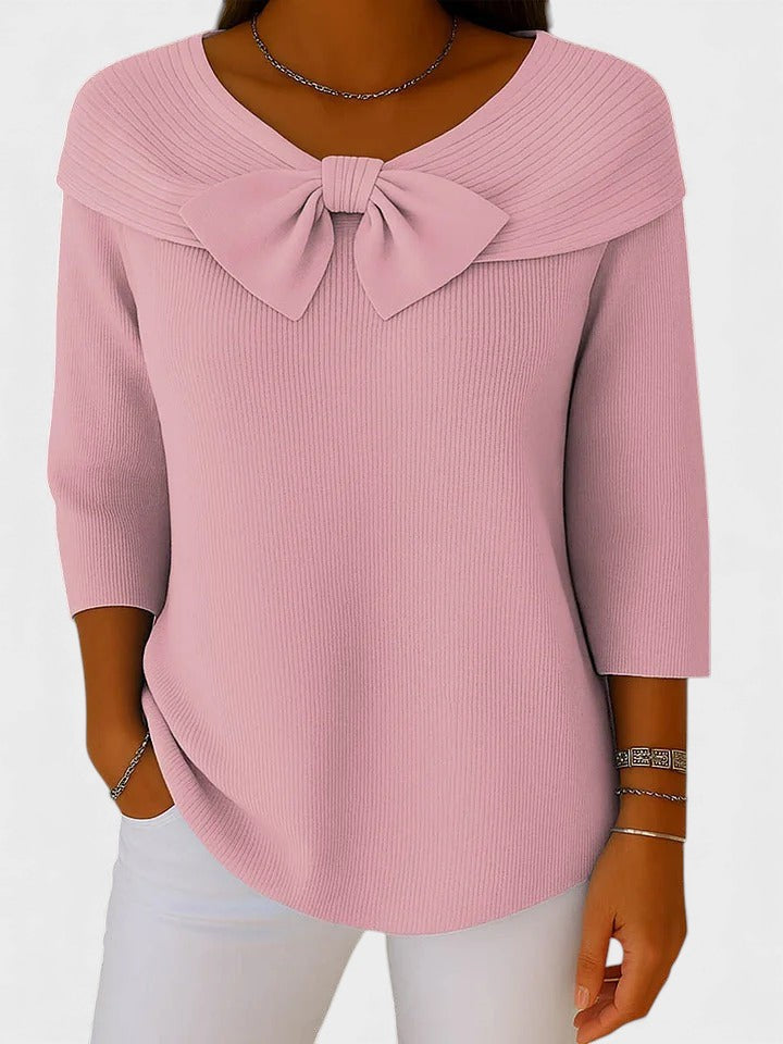 Cat Bow Knit Sweater