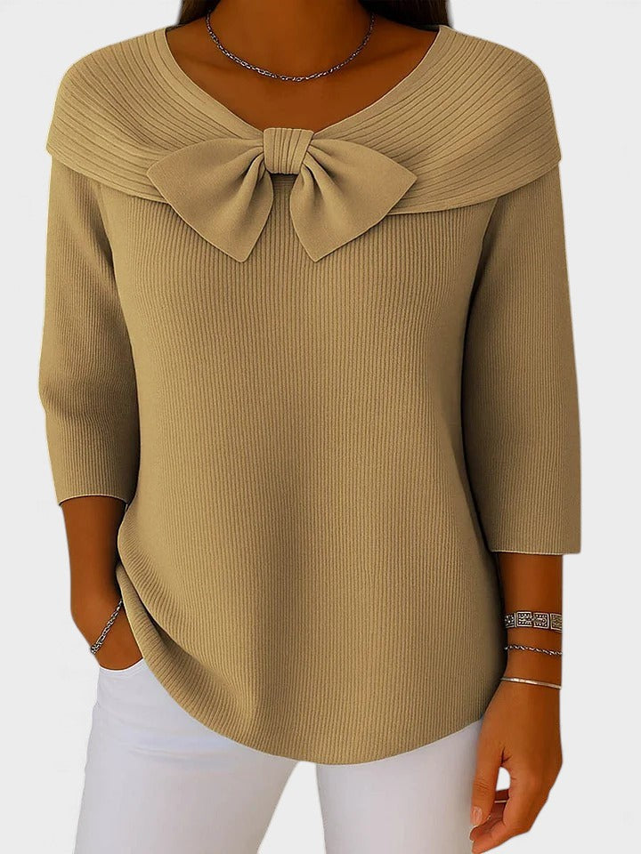 Cat Bow Knit Sweater