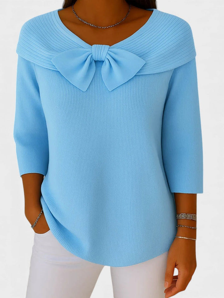 Cat Bow Knit Sweater