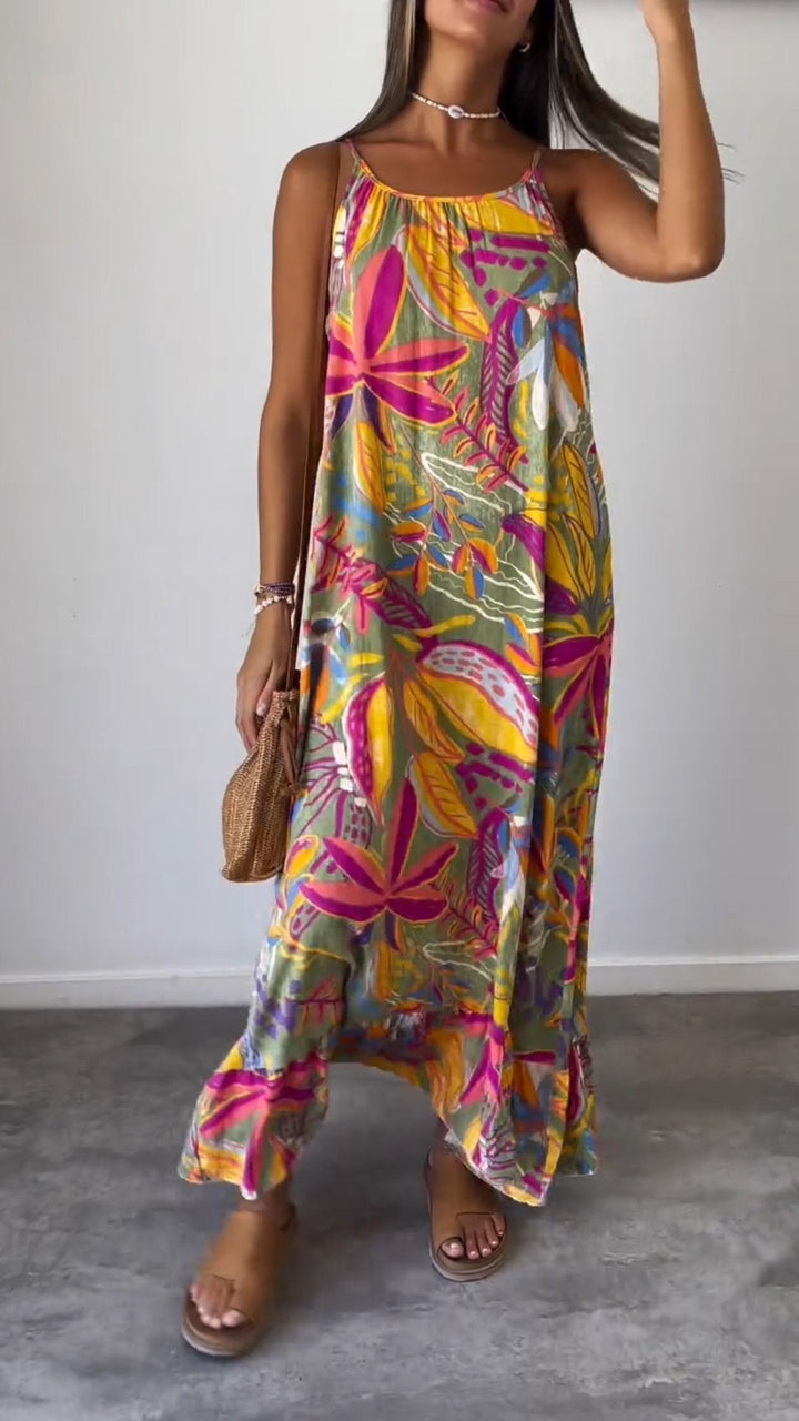 Comfortable Floral Midi Dress