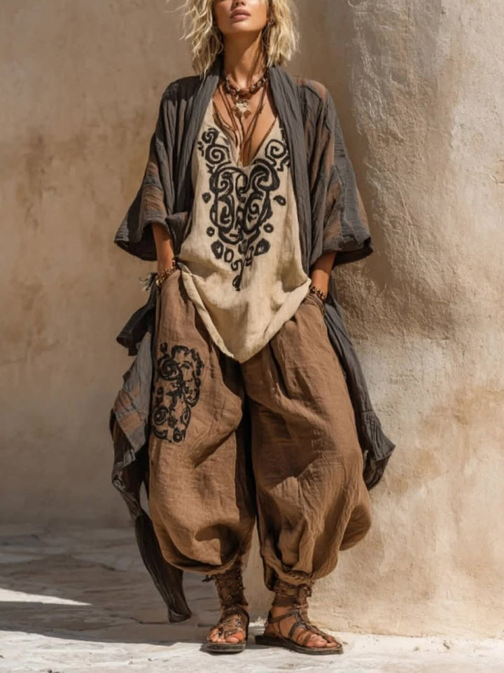 Ornella | Boho Artistic Linen Cotton Set
