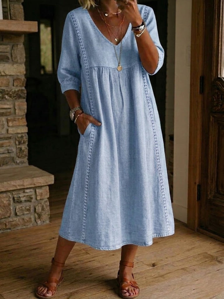Valence | Lightweight Midi Dress with Lace
