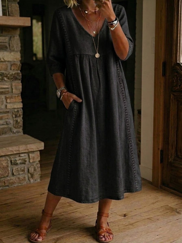 Valence | Lightweight Midi Dress with Lace