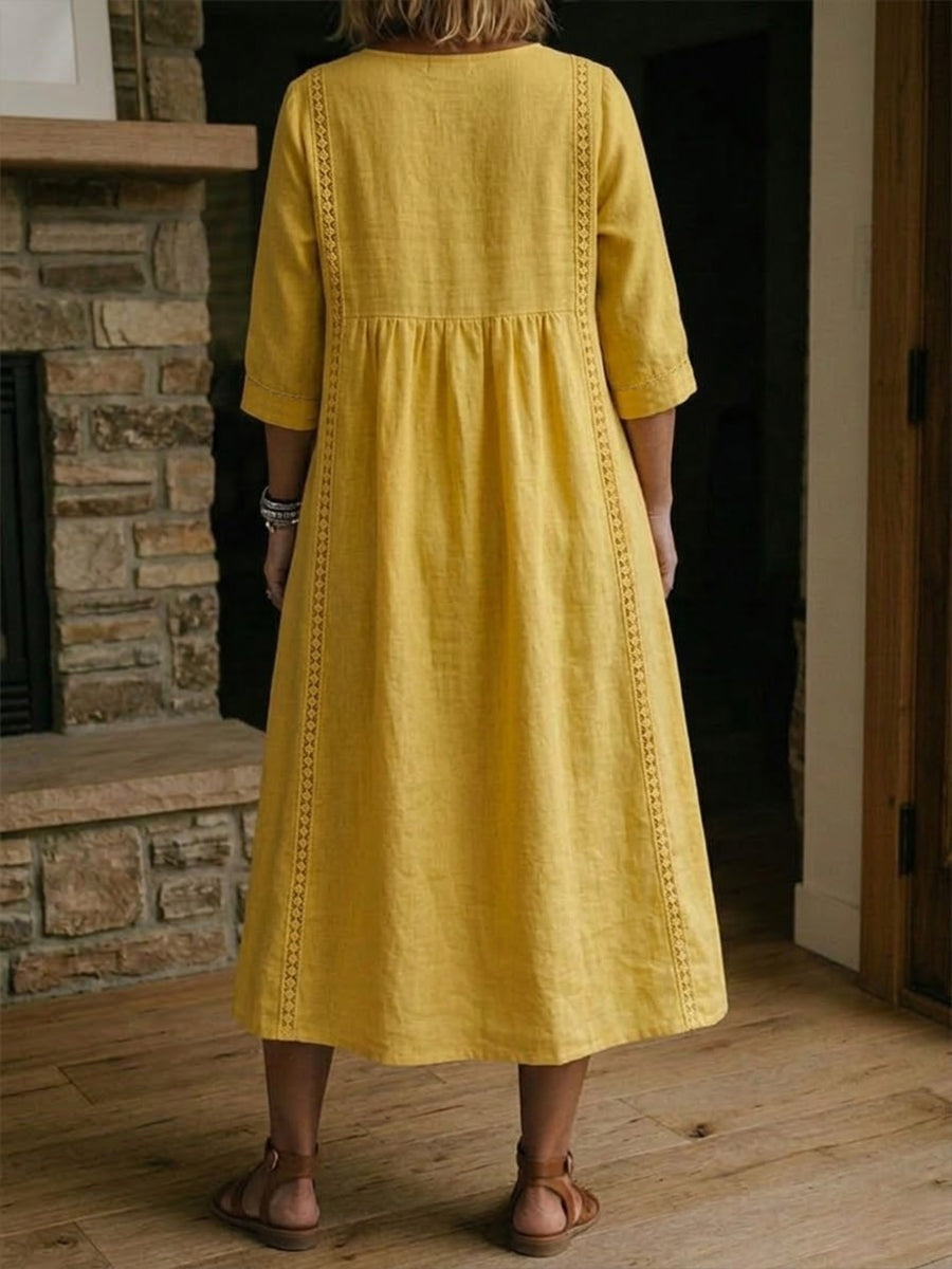 Valence | Lightweight Midi Dress with Lace