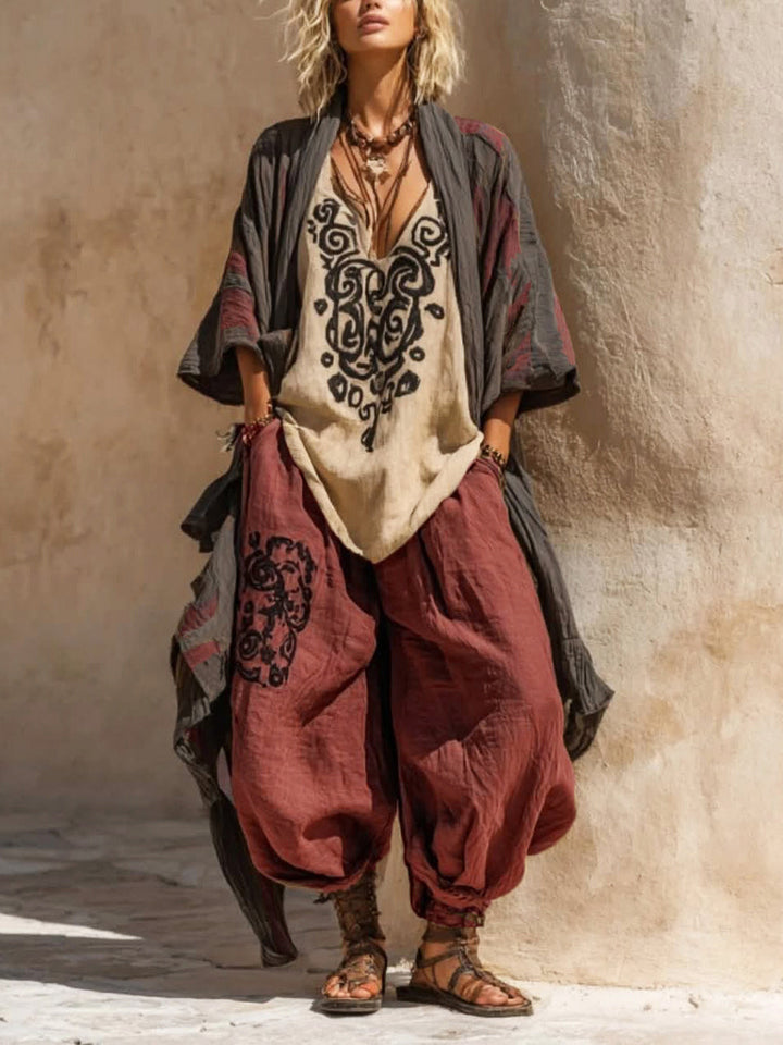 Ornella | Boho Artistic Linen Cotton Set