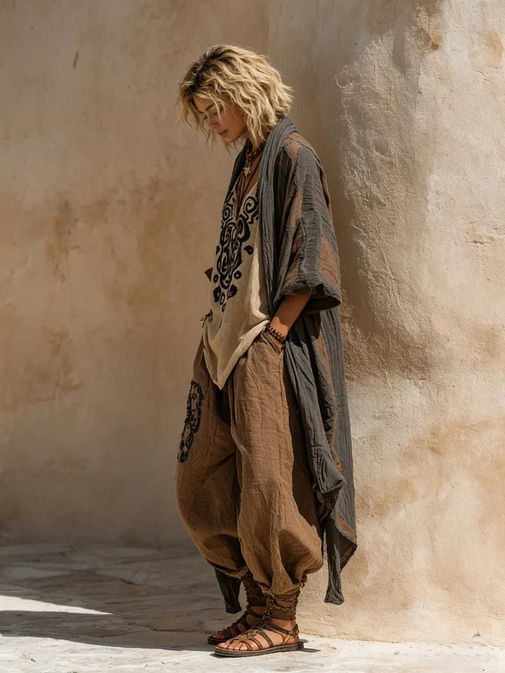 Ornella | Boho Artistic Linen Cotton Set