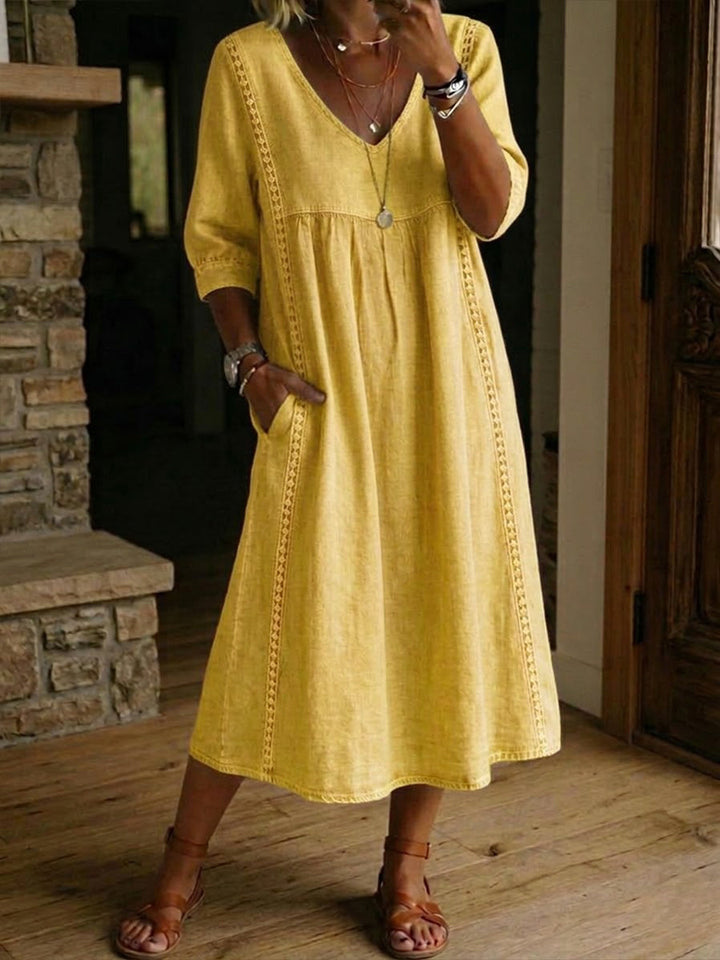 Valence | Lightweight Midi Dress with Lace