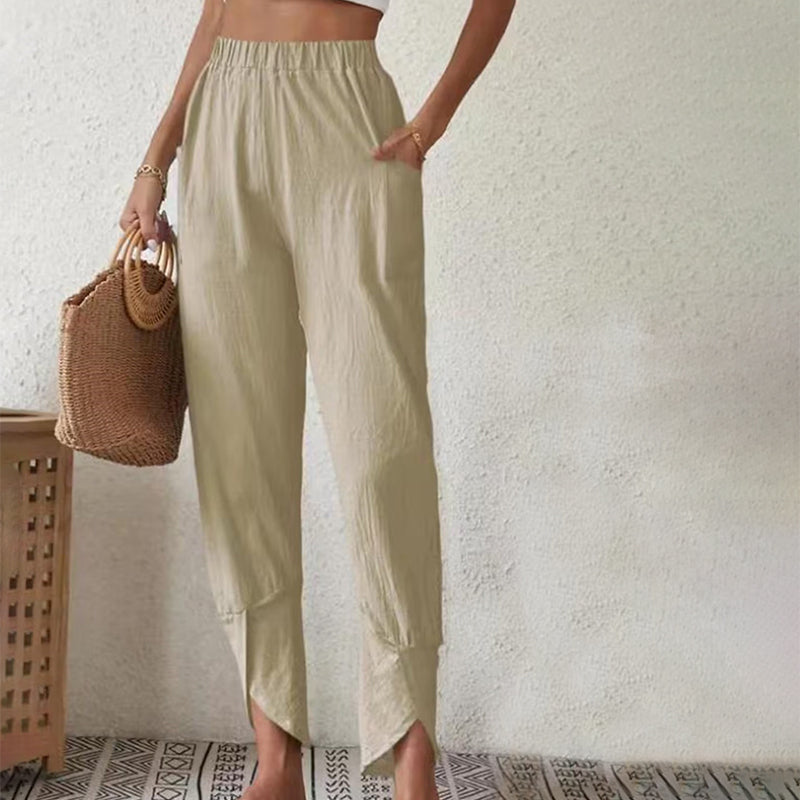 Essari - Frayed Hem Pants