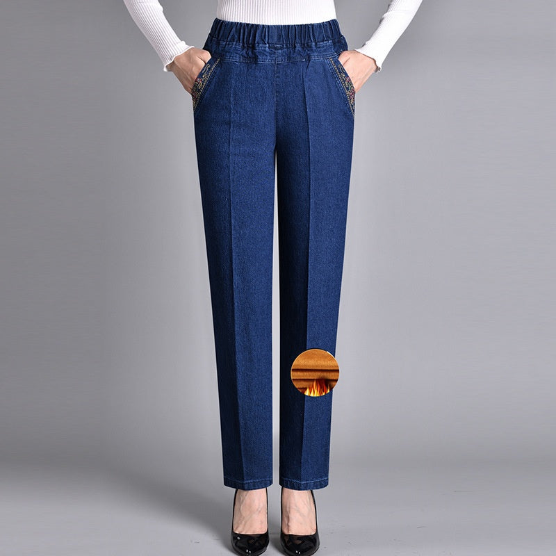 Laluna Elastic Waist Side Pocket Jeans