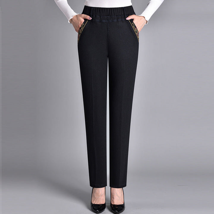 Laluna Elastic Waist Side Pocket Jeans