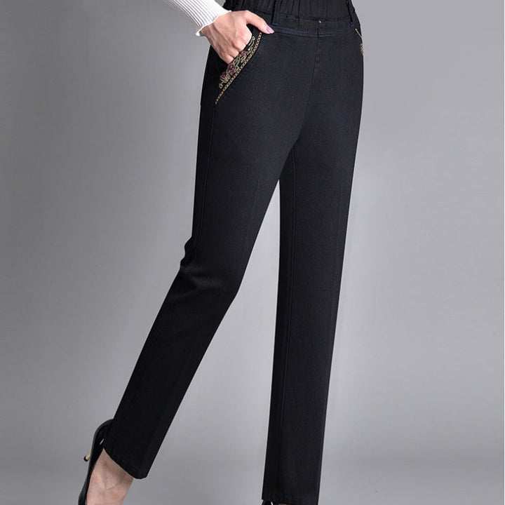 Laluna Elastic Waist Side Pocket Jeans