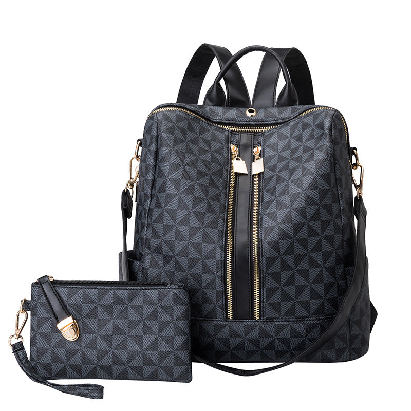 Large-Capacity Multi Functional Back/Shoulder Bag with Pouch