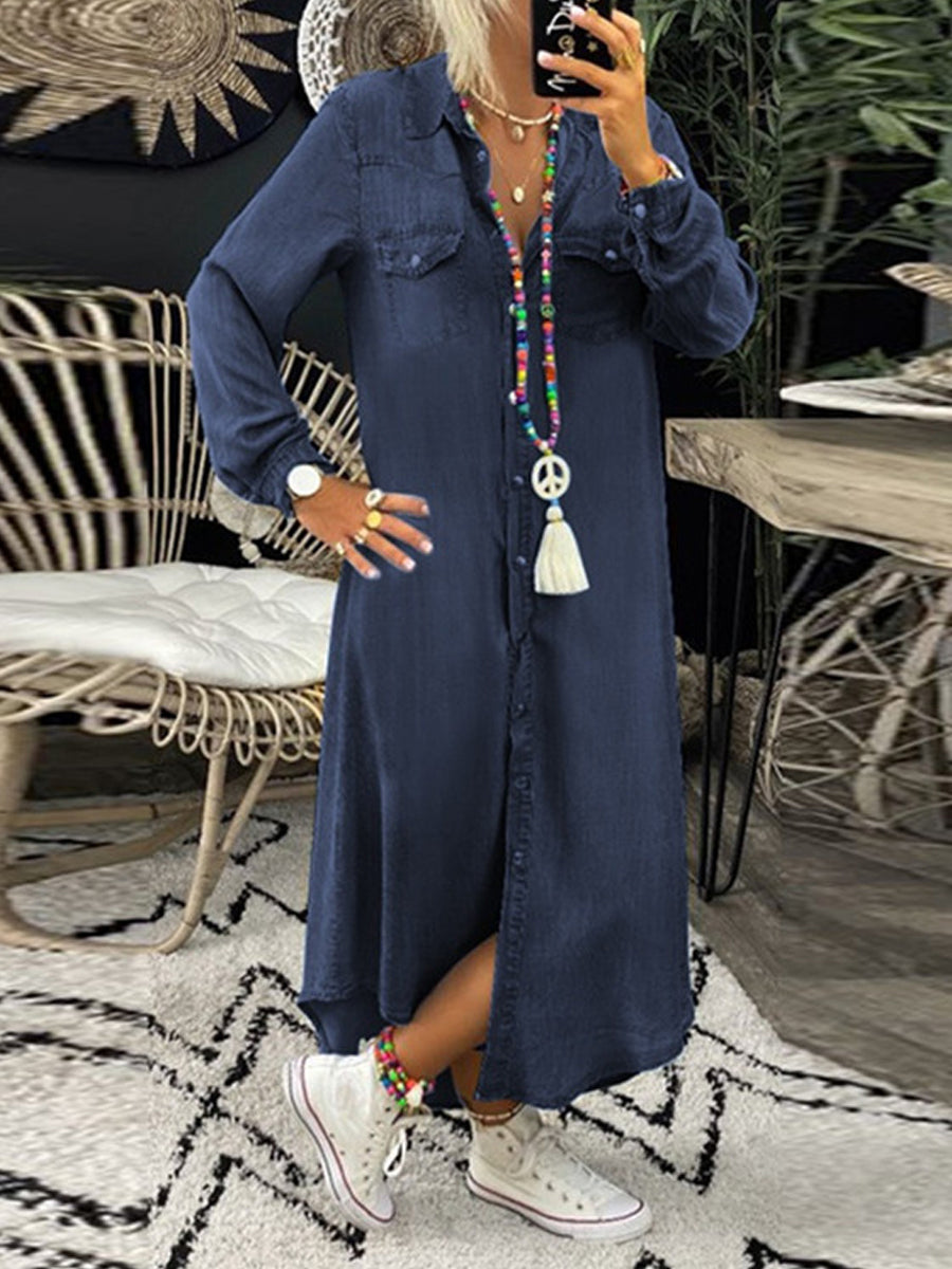 Elena | Casual Elegant Long Shirt Dress