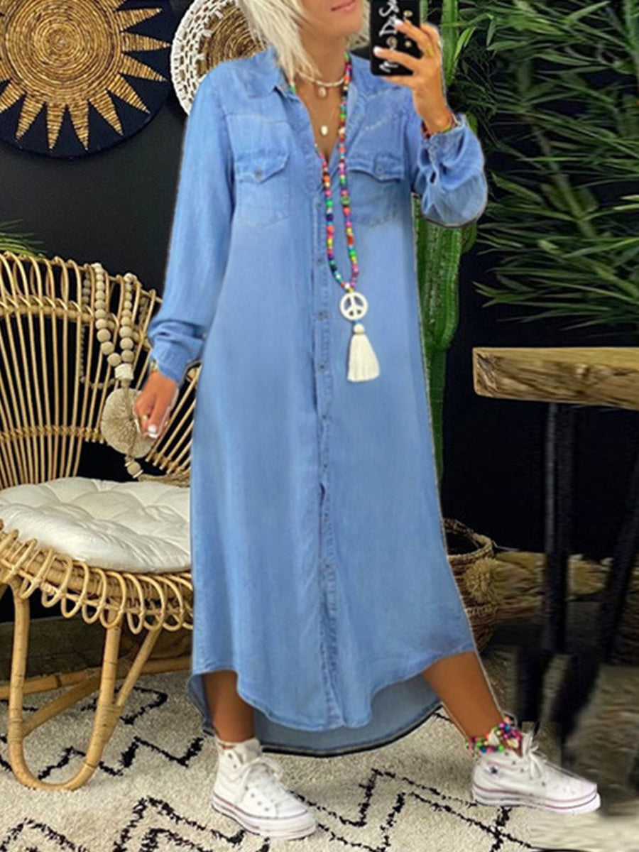 Elena | Casual Elegant Long Shirt Dress