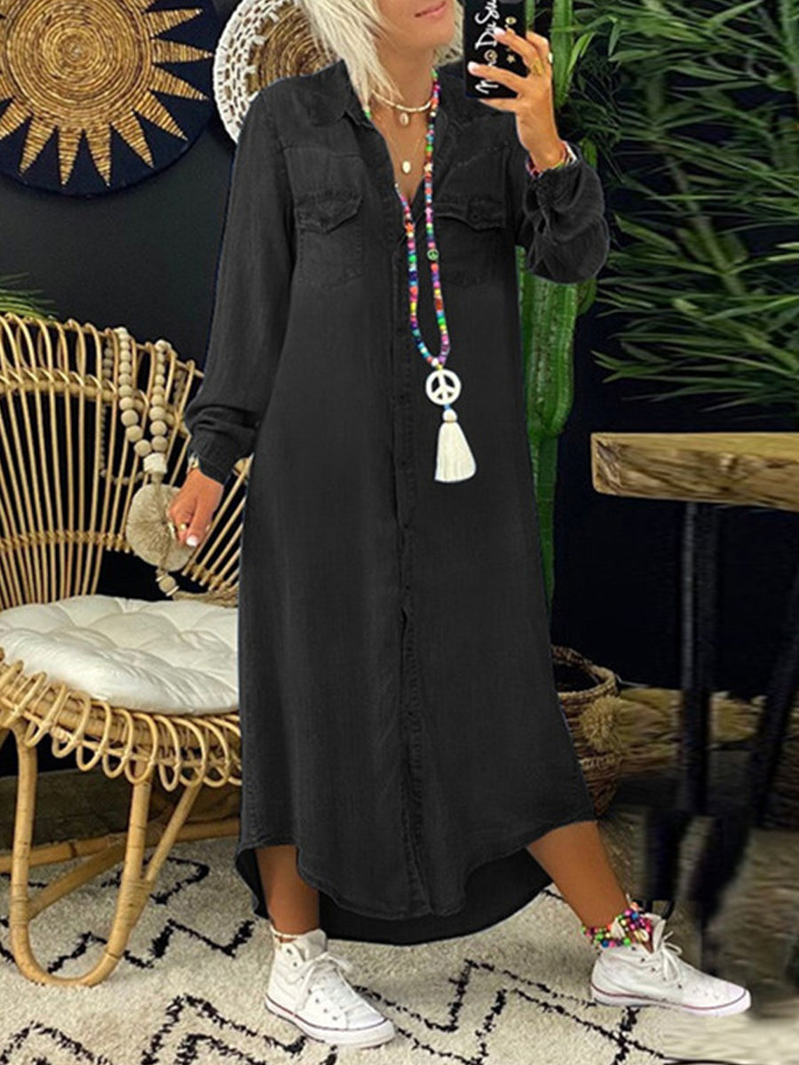 Elena | Casual Elegant Long Shirt Dress
