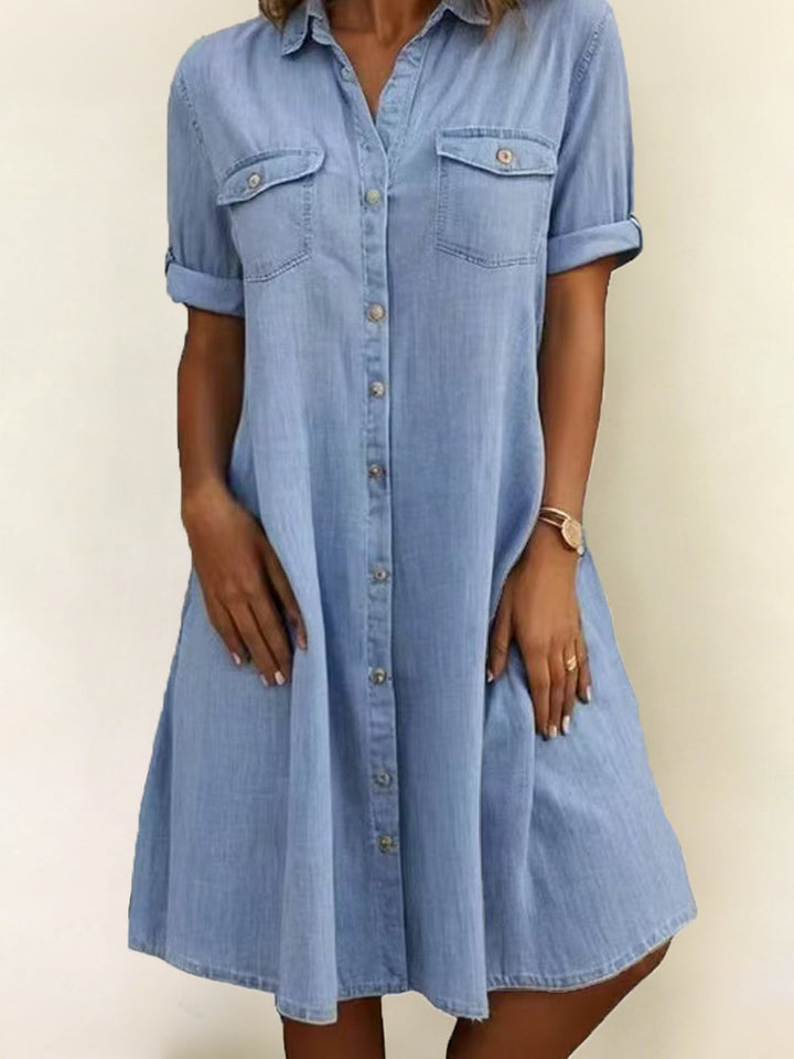Patricia | Casual Denim Midi Dress