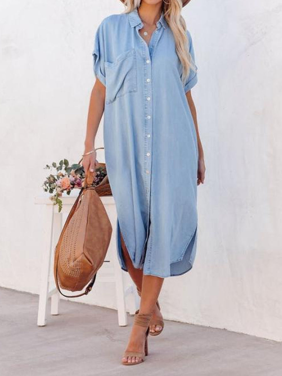 Karen | Lightweight Denim Shirt Dress
