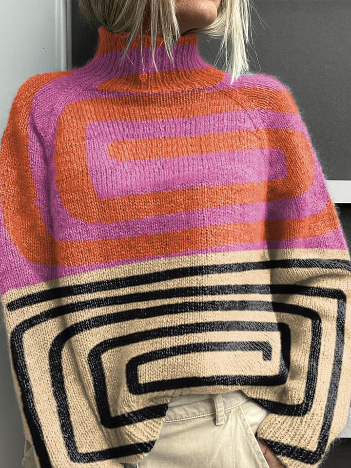 Noelia Multicolor Turtleneck Sweater