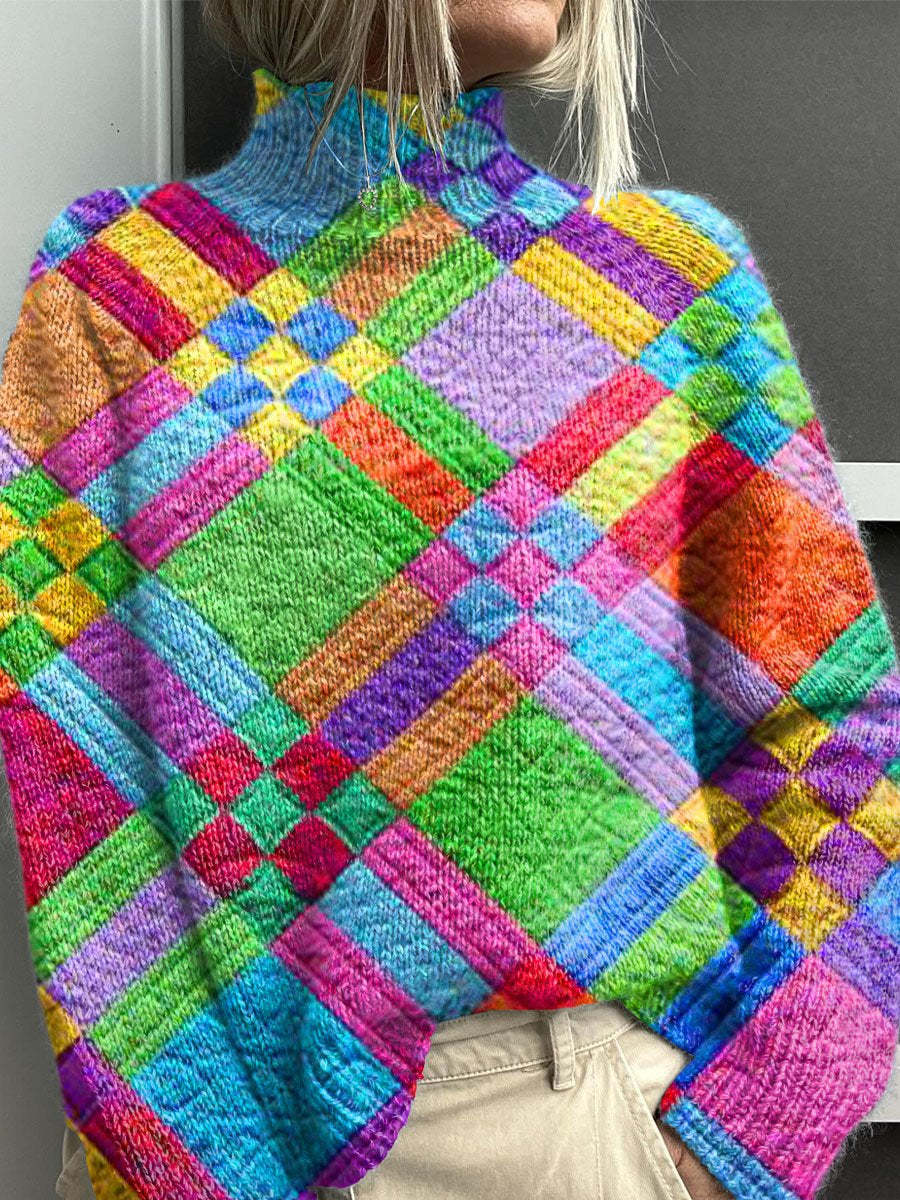 Noelia Multicolor Turtleneck Sweater