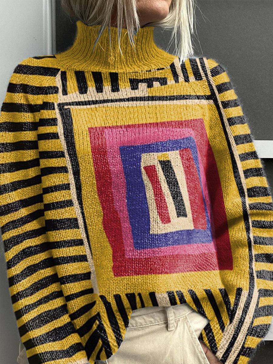 Noelia Multicolor Turtleneck Sweater