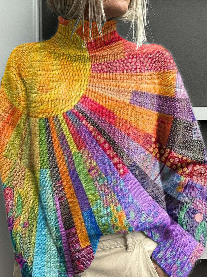 Noelia Multicolor Turtleneck Sweater