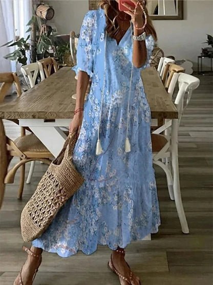 Rosalie | Boho A-Line Midi Dress