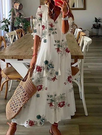 Rosalie | Boho A-Line Midi Dress