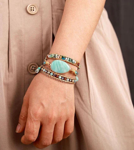 Isla | Vegan Amazonite Charm Bracelet