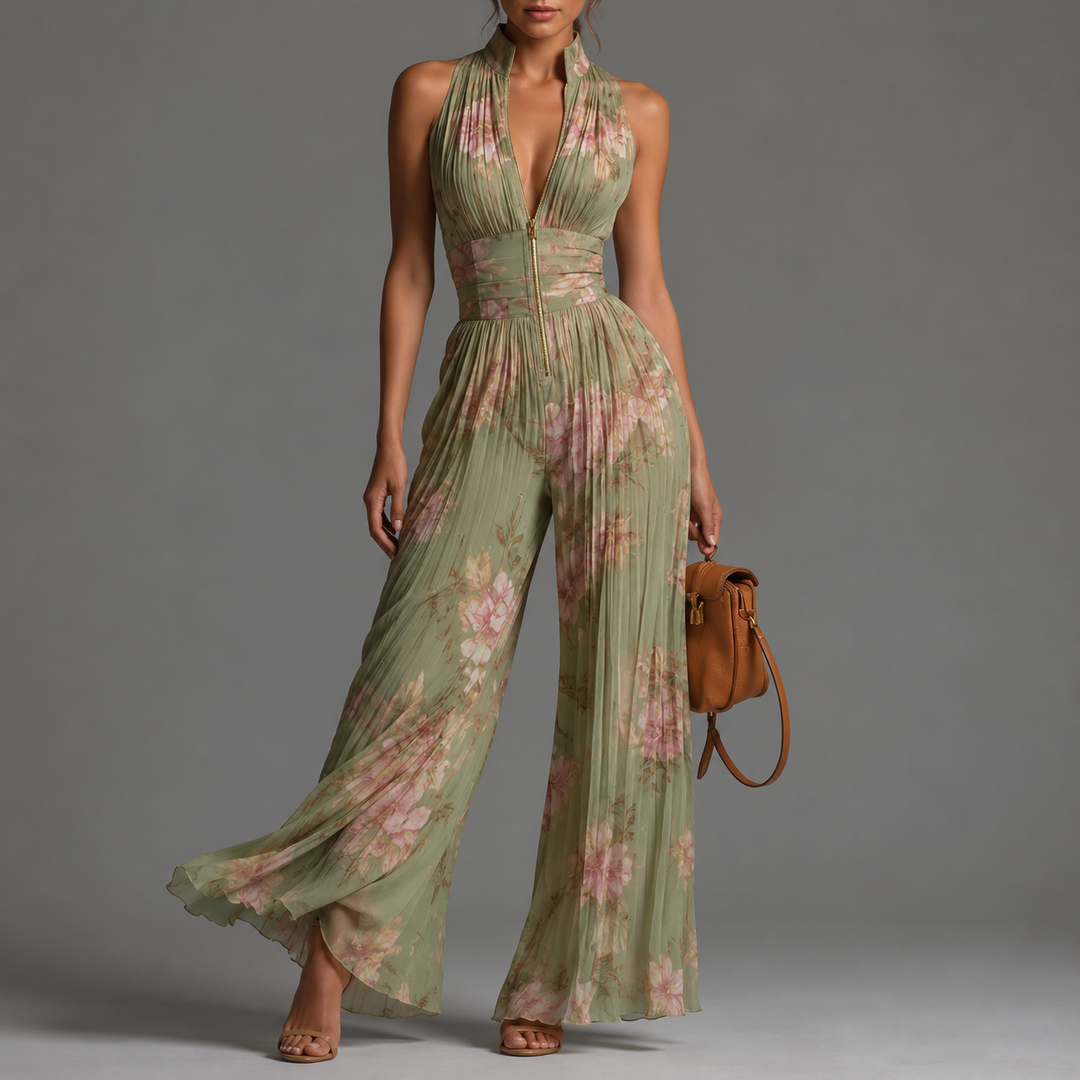 Amalia | Pleated Fluid Jumpsuit