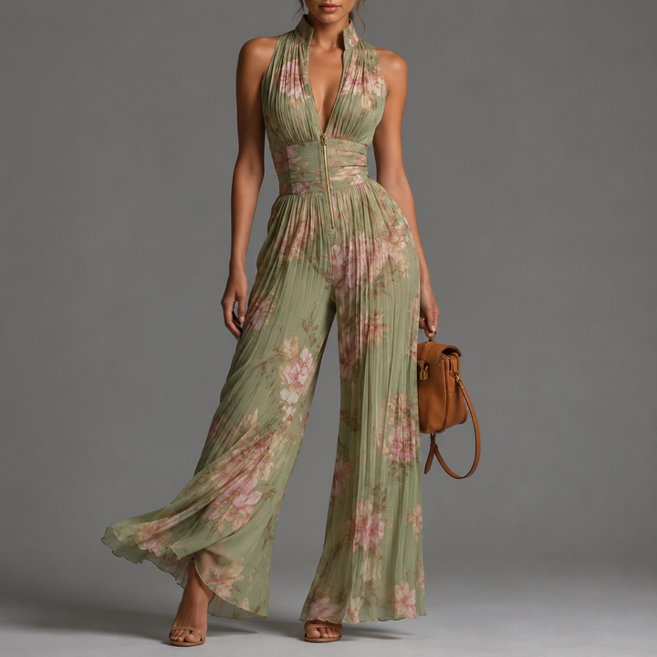 Amalia | Pleated Fluid Jumpsuit